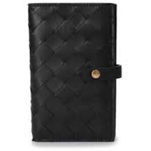 Bottega Veneta Intrecciato Leather iPhone Case Wallet Black NWT